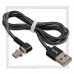Кабель USB 2.0 -- micro USB, магнитный, 1м, HOCO, угловой, черный