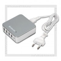 Зарядное устройство 220V -> USBx4, 8A + USB Type-C, DEFENDER UPA-50