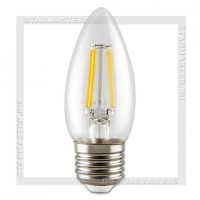 Светодиодная лампа Filament E27 5W 4000K, SmartBuy LED C37 220V