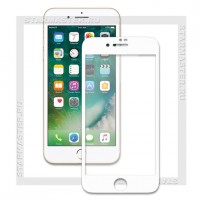 Защитное стекло Perfeo для Apple iPhone 8, 3D, белое, 0.2мм (5217)