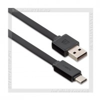 Кабель USB 2.0 - USB Type-C, 1м REMAX Fast RT-C1, черный, 2A