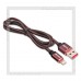 Кабель для Apple 8-pin Lightning -- USB, WIIIX, 1м, эко-кожа, темно-корич., 2A