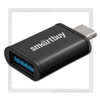 Переходник OTG (адаптер) USB 3.0 (f) - USB Type-C (m), SmartBuy, Black