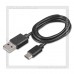 Зарядное устройство 220V -> USB 1A SmartBuy NITRO + кабель USB Type-C, черный