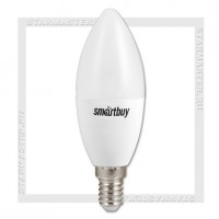 Светодиодная лампа E14 C37 9.5W 3000K, SmartBuy LED 220V