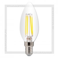 Светодиодная лампа Filament E14 7W 3000K, SmartBuy LED C37 220V