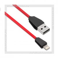 Кабель для Apple 8-pin Lightning -- USB, REMAX 030i Aliens, 1м, красный, 2A
