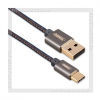Кабель USB 2.0 - USB Type-C, 1.2м REMAX 096a Jeans, синий, 2A