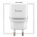 Зарядное устройство 220V -> USB 1A HOCO C11, белый