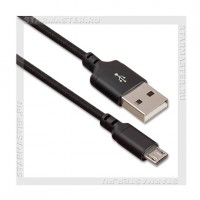Кабель USB 2.0 -- micro USB, 1м, HOCO  X14, нейлон, металл, Black
