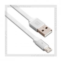 Кабель USB 2.0 -- micro USB, 0.2м, REMAX 053m Tassels Ring, белый, 3A