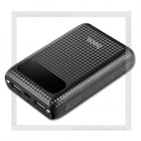 Аккумулятор портативный HOCO 10000 mAh B20 Mige, 2*USB, LED, LСD, черный
