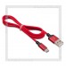 Кабель для Apple 8-pin Lightning -- USB, HOCO X14, 1м, нейлон, красный+черный