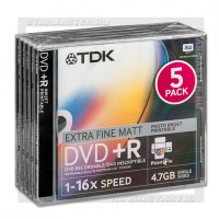 Диск DVD+R TDK 4,7Gb 16x Printable Jewel