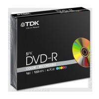 Диск TDK DVD-R 4,7Gb 16x slim Color
