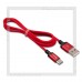 Кабель USB 2.0 - USB Type-C, 1м HOCO X14, нейлон, металл, красный