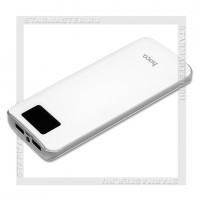 Аккумулятор портативный HOCO 15000 mAh B23A, 2*USB, LED, LСD, белый