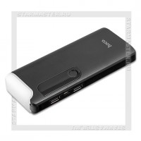 Аккумулятор портативный HOCO 15000 mAh B27, 2*USB, LED, LСD, черный