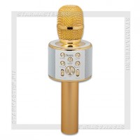 Колонка портативная/караоке-микрофон HOCO BK3, Bluetooth, microSD, Gold