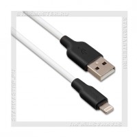 Кабель для Apple 8-pin Lightning -- USB, HOCO  X21, 1м, силикон -50С +50С, белый