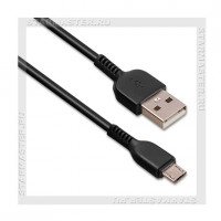 Кабель USB 2.0 -- micro USB, 1м, HOCO X20, черный, 2.4A