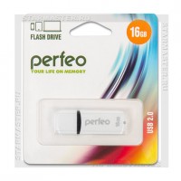 Накопитель USB Flash 16Gb Perfeo C02 White (USB 2.0)