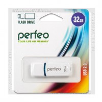 Накопитель USB Flash 32Gb Perfeo C09 White (USB 2.0)