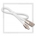 Кабель для Apple 8-pin Lightning -- USB, HOCO X4 Zinc 1.2м, плоский, белый