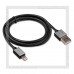 Кабель для Apple 8-pin Lightning -- USB, HOCO U49 1.2м, металл,  черный, 2.4A