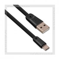 Кабель USB 2.0 -- micro USB, 1м, HOCO X9, плоский, черный
