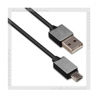 Кабель USB 2.0 -- micro USB, 1.2м, HOCO U49, коннекторы металл, Black, 2.4A