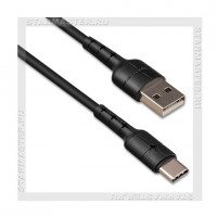 Кабель USB 2.0 - USB Type-C, 1.2м HOCO X30, LED, черный, 2A
