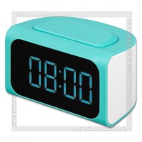 Часы-будильник REMAX RM-C05, LED, с зарядным устройством 4xUSB 3.1A, синий