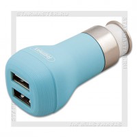 Зарядное устройство автомобильное USBx2 2.4A REMAX FLINK RCC207, 12W, Blue