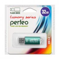 Накопитель USB Flash 32Gb Perfeo E01 Green (USB 2.0) Economy