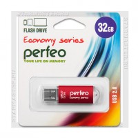 Накопитель USB Flash 32Gb Perfeo E01 Red (USB 2.0) Economy