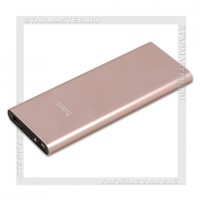 Аккумулятор портативный HOCO 10000 mAh B16 Li-pol, USB, металл, Gold