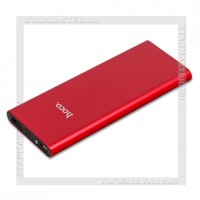 Аккумулятор портативный HOCO 10000 mAh B16 Li-pol, USB, металл, Red
