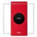Аккумулятор портативный беспроводной 10000 mAh HOCO J37 Wireless, LED, красный