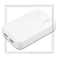 Аккумулятор портативный HOCO 10000 mAh J38 Li-pol, 2*USB + Type C, белый