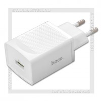 Зарядное устройство 220V -> USB Quick Charge 3.0 3A HOCO C42A, белый