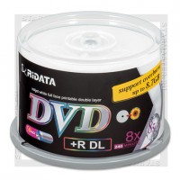 Диск Ritek (RiData) DVD+R DL 8,5Gb 8x Printable cake 50