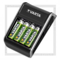 Зарядное устройство 220V для аккумуляторов VARTA Plug Charger LCD 4 аккумулятора AA 2100 мАч