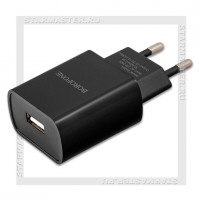 Зарядное устройство 220V -> USB 2A HOCO Borofone BA20A, черный