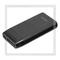 Аккумулятор портативный JELLICO 20000 mAh RM-260, 2*USB + Type-C, LСD, черный