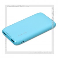 Аккумулятор портативный JELLICO 10000 mAh R10S, 2*USB, синий