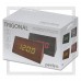 Часы-будильник Perfeo «TRIGONAL» LED, дата, температура, коричневый/зеленый