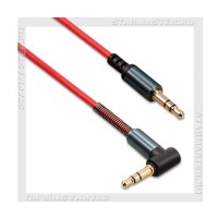 Кабель Audio Jack 3.5 мм (m) -- Jack 3.5 мм (m), 1м, HOCO UPA02, красный