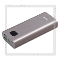 Аккумулятор портативный HOCO 10000 mAh J46, 2*USB + Type-C/8-pin/micro, серый