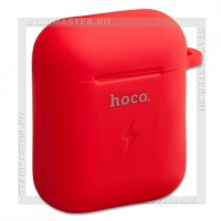 Зарядный чехол беспроводной HOCO CW22 для Apple Airpods, красный